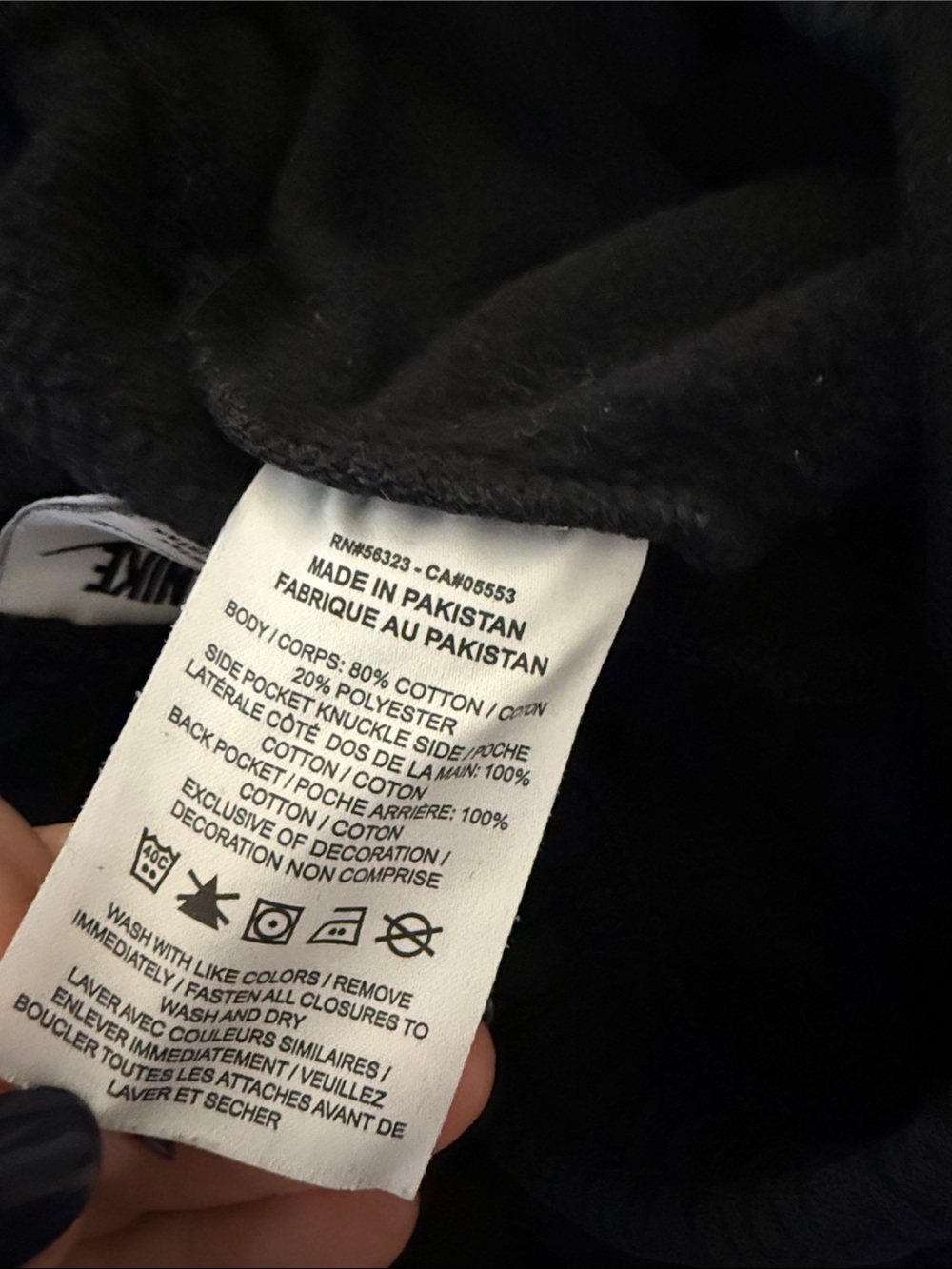 Nike Sportswear Womens Club Fleece Open Hem Straight Leg Sweatpants Black Size M - Picture 9 of 9